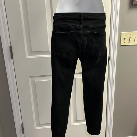 J. Crew MERCANTILE Black 5 Pocket Distressed Skinny Jean- Size 12/31 - Picture 7 of 11